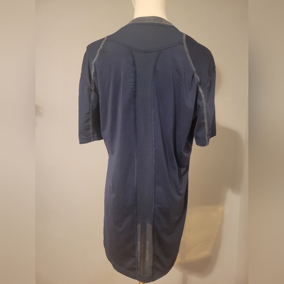 Mens Navy Nike Pro Cool Dri Fit Short Sleeve T-Shirt Size M - Picture 5 of 8